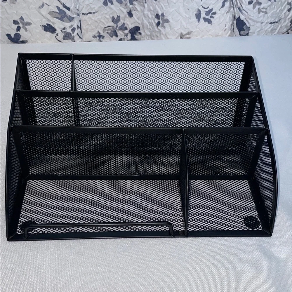 Black Mesh Desk Organizer